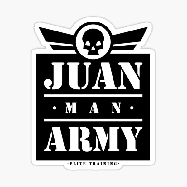 Item preview, Juan Man Army Elite Training (Skull) designed and sold by digitalchet.