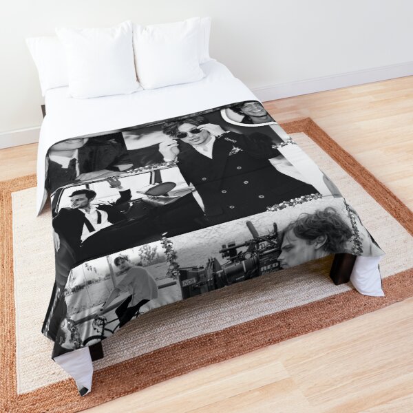 Matthew Gray Gubler Collage b&w Comforter