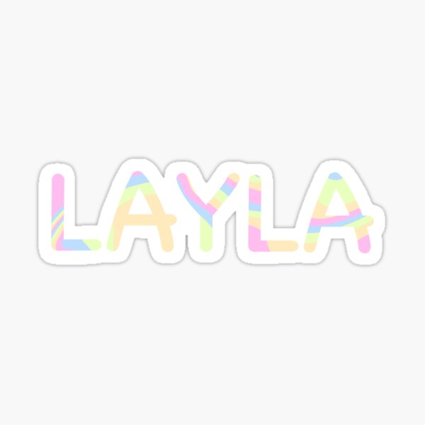 Name Layla Sticker For Sale By Lalasticker Redbubble