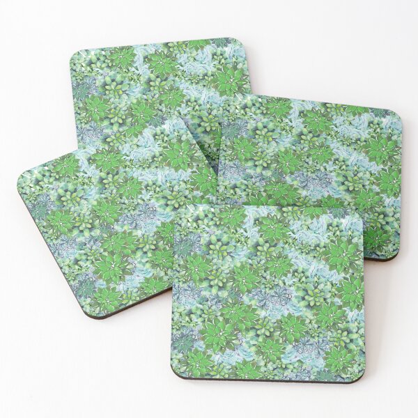 Item preview, succulent plants green watercolor cactus aloe designed and sold by Collagedream.
