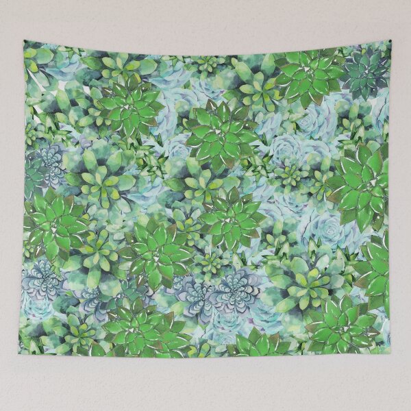Item preview, succulent plants green watercolor cactus aloe designed and sold by Collagedream.