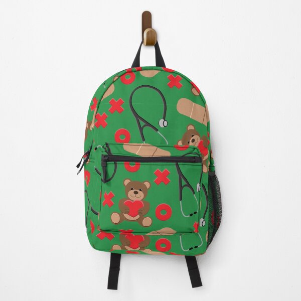 Item preview, Kid friendly medicine pattern-green background designed and sold by --SorahMalka--.
