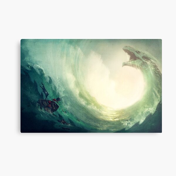 Sea is a Dragon Metal Print