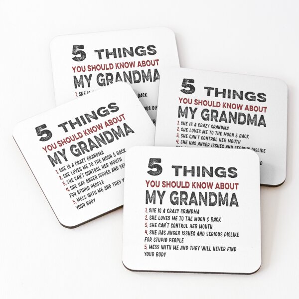Item preview, 5 Things You Should Know About My Grandma designed and sold by AnimaLovers.