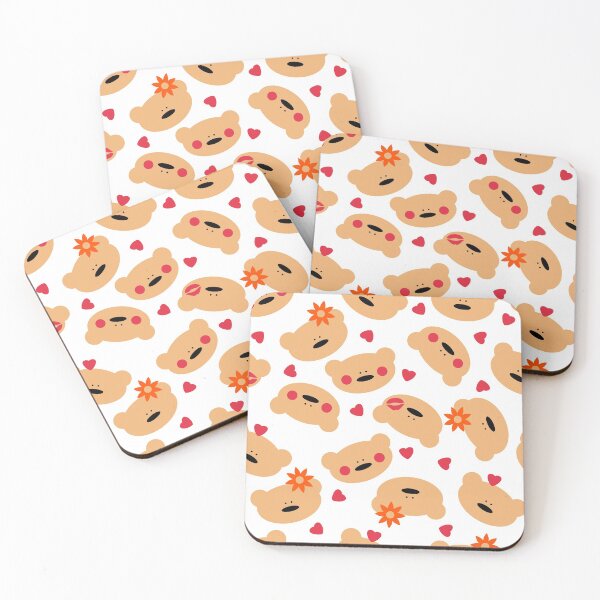 Item preview, Teddy bear pattern with flowers and hearts designed and sold by chrisbears.
