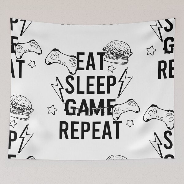 Item preview, Eat sleep game repeat designed and sold by AdelDa19.