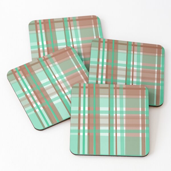 Item preview, Chocolate mint plaid pattern designed and sold by EarthlingHelena.