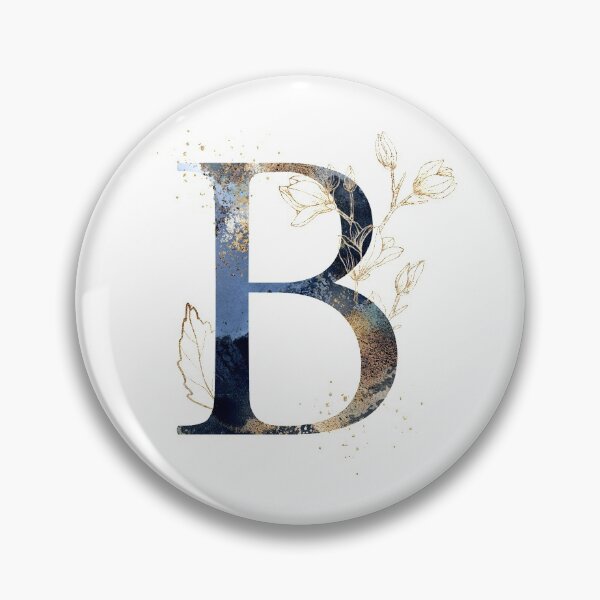 Item preview, Floral Initial Letter B, Monogram designed and sold by PinkLotusArt.