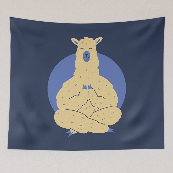 Item preview, Llama Yoga Meditation Pose designed and sold by cutenfunny.