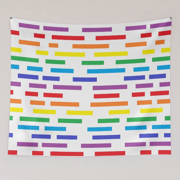 Item preview, Broken Rainbow and White Stripes  designed and sold by lornakay.