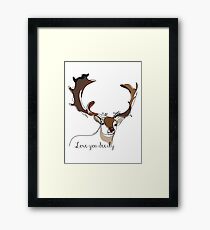 Love you deerly Framed Print