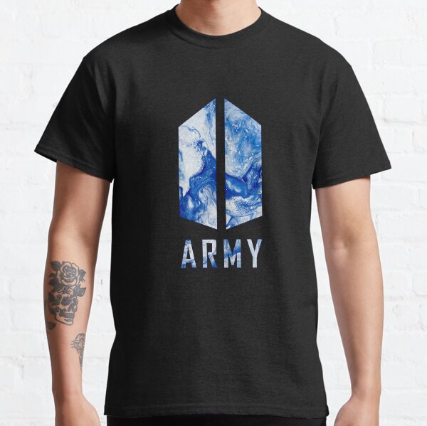 Artikel-Vorschau von BTS Army Logo (abstrakt ozeanblaues Meer) | Kpop Armee | RM, Suga, Jin, Jimin, J-Hoffnung, Jungkook, V | Hydro Flask Aufkleber, designt und verkauft von Vane22april.