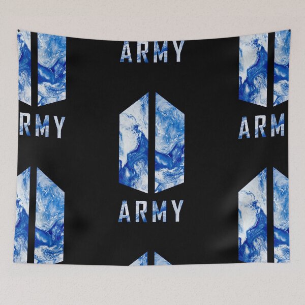 Item preview, BTS Army logo (abtsract ocean blue sea) | Kpop Army | RM, Suga, Jin, Jimin, J-Hope, Jungkook, V | Hydro Flask sticker designed and sold by Vane22april.