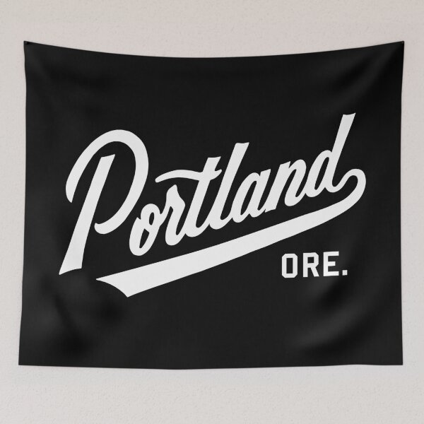 Item preview, Portland Script Logo White designed and sold by lorenklein.