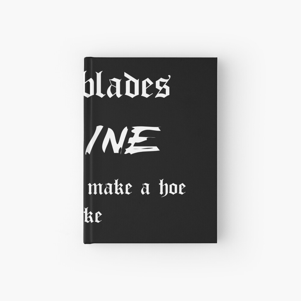 "WitchBlades Lyrics x GBC White Font" Hardcover Journal by BabeBoutique