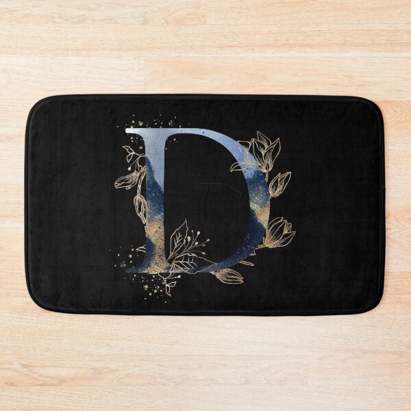 Item preview, Floral Initial Letter D, Monogram designed and sold by PinkLotusArt.