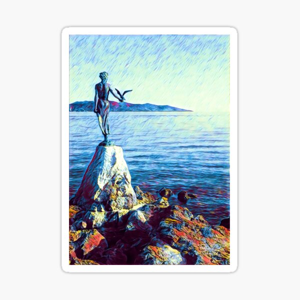 Item preview, Maiden with Seagull, Opatija, Croatia. designed and sold by Maksym’s .