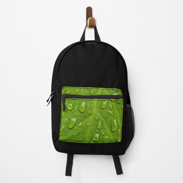 Item preview, Raindrops on a Bright Green Morning Glory Leaf designed and sold by Jeanne Kramer-Smyth.