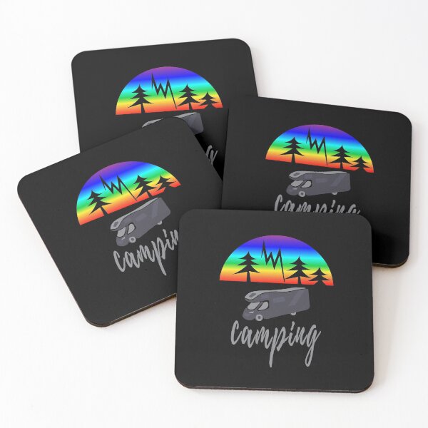 Item preview, Camping, rainbow, travel trailer. Gift for travelers. designed and sold by Galina Kostyaeva.