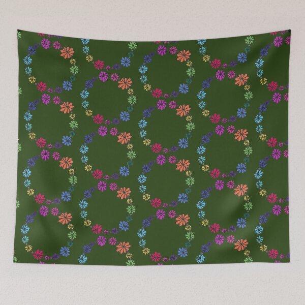 Item preview, MULTI-COLOURED FLOWER WREATH designed and sold by Jenna Hilton Doodles.