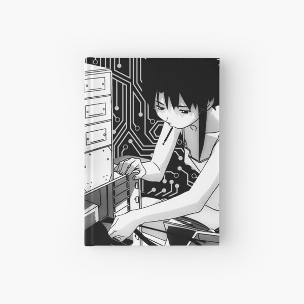 Serial Experiments Lain - Cyberpunk Aesthetic Anime - Programmer Girl Hardcover Journal