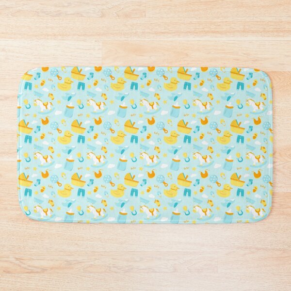 Item preview, Cute Turquoise and Yellow Baby Print designed and sold by cabgodfrey.