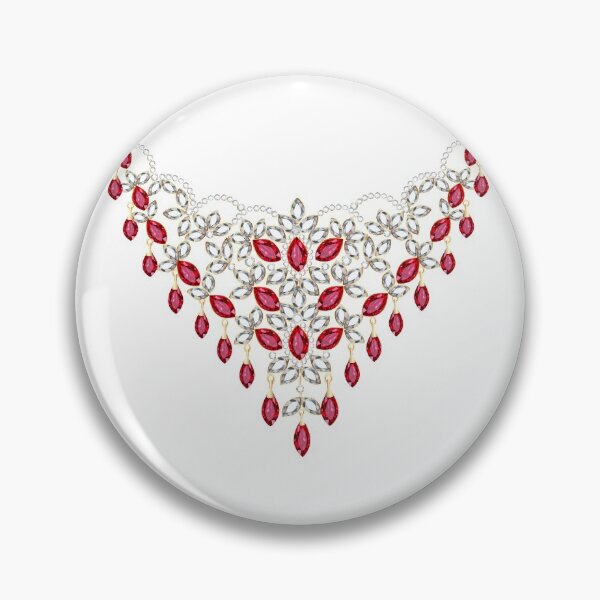 Item preview, Red Jeweled Necklace designed and sold by cindyfordyce.