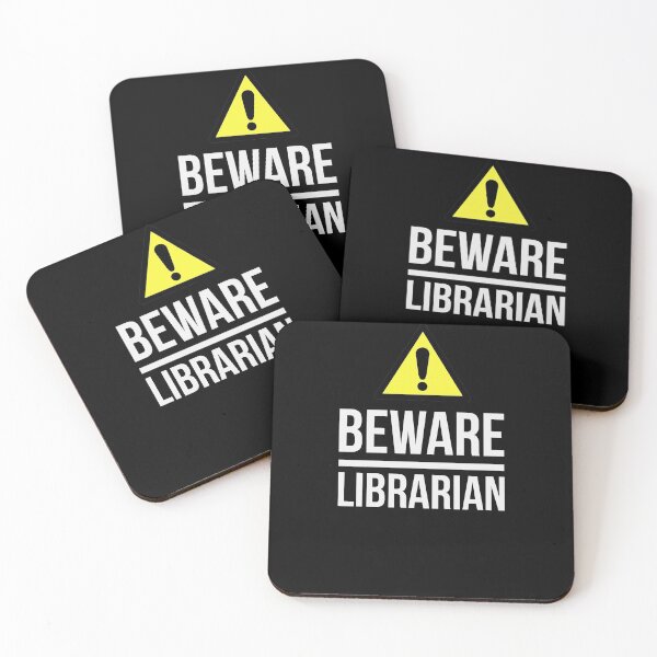 Item preview, Beware Librarian Gift for Librarians designed and sold by mudrockdesign.