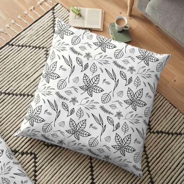 Kess InHouse Mydeas Illusion Damask Black & White Monochrome 23 x 23 Square Floor Pillow Kess InHouse Mydeas Illusion Damask Black & White Monochrome 23 x 23 Square Floor Pillow