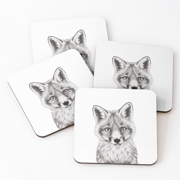Item preview, Baby Fox - Black & White designed and sold by lanakat.