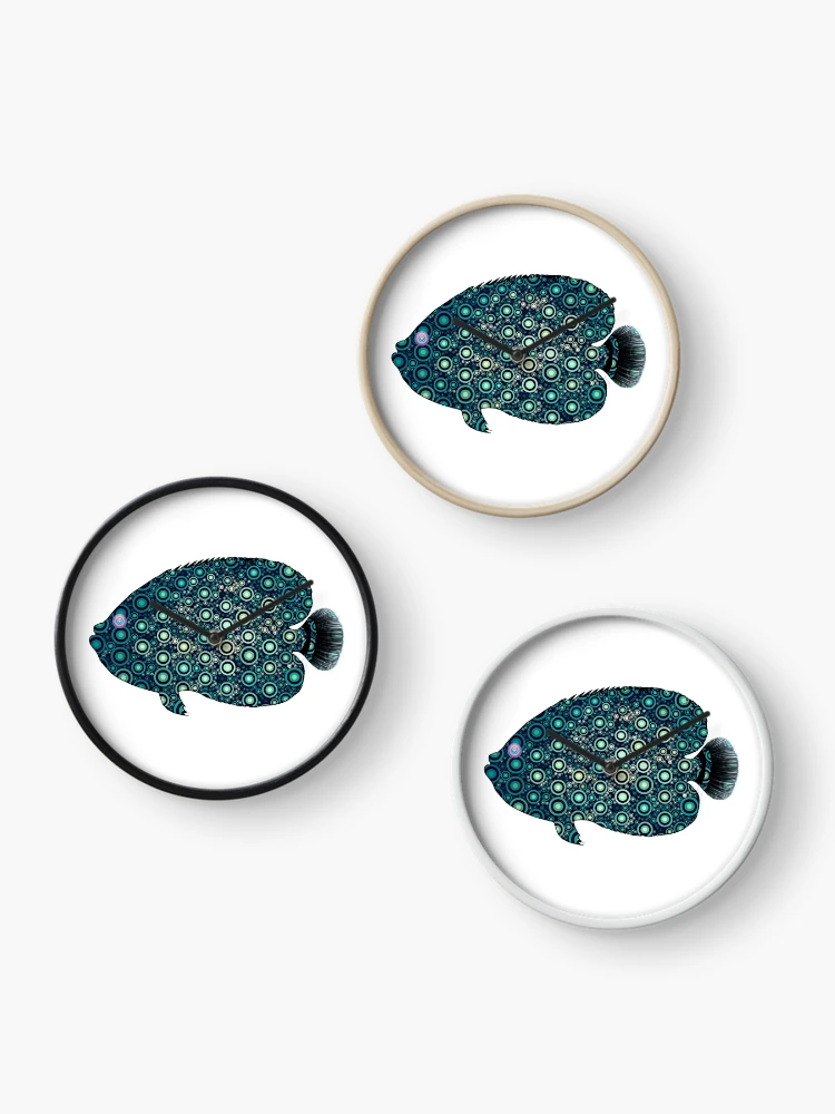 Thumbnail 3 of 4, Clock,  fish designed and sold by sbachstroem.