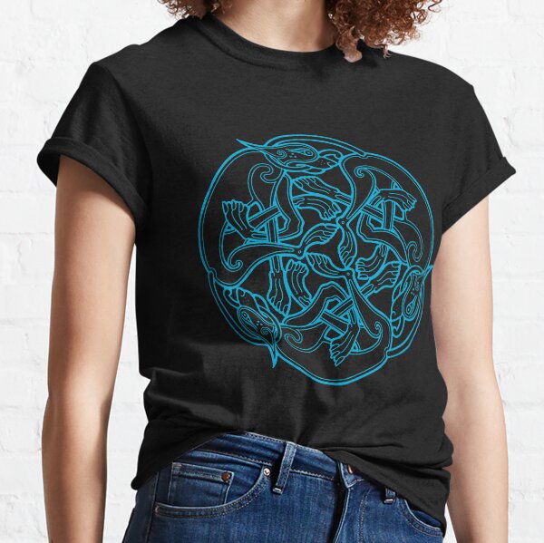 Celtic Chasing Dogs - blue Classic T-Shirt
