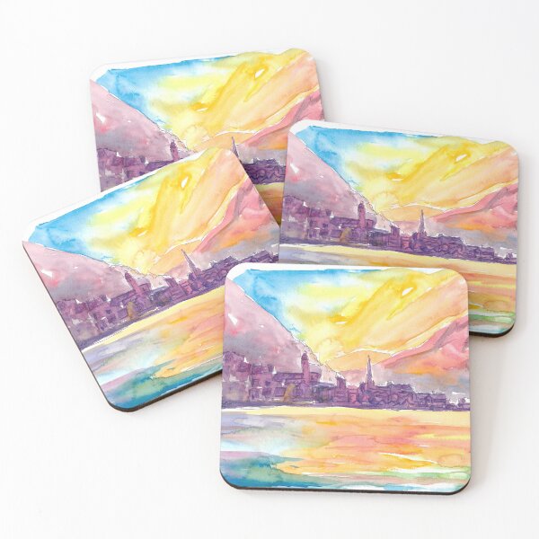 Item preview, Hallstatt Dream Sunset Scene With Mountains and Lake designed and sold by artshop77.