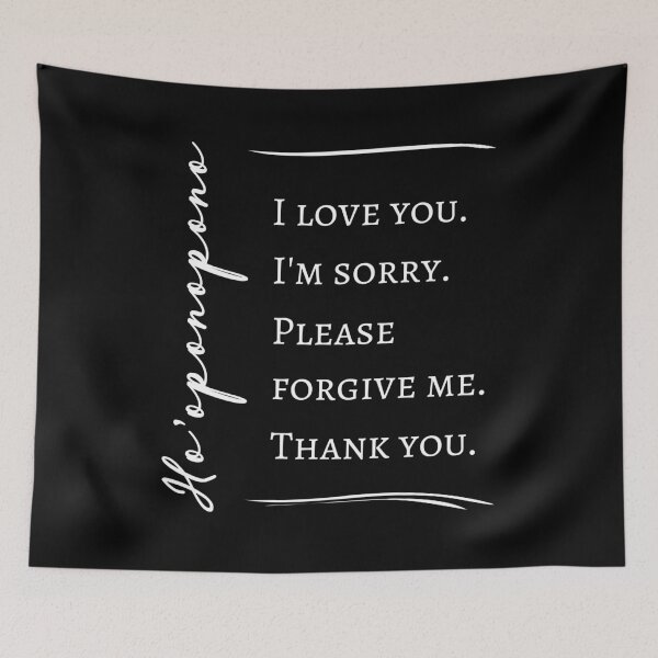 Item preview, Ho'oponopono Healing Prayer Affirmation (Black) designed and sold by 4wordsmovement.