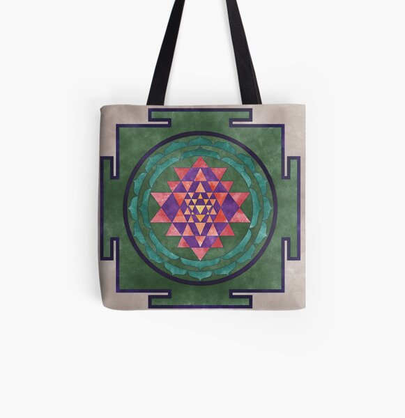 Sri Yantra 03 All Over Print Tote Bag