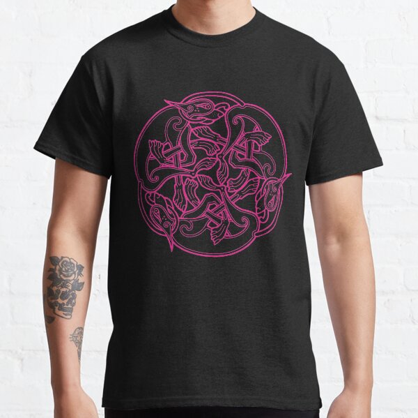 Celtic Chasing Dogs - pink Classic T-Shirt