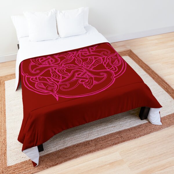Celtic Chasing Dogs - pink Comforter