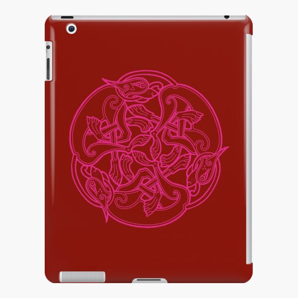 Celtic Chasing Dogs - pink iPad Snap Case