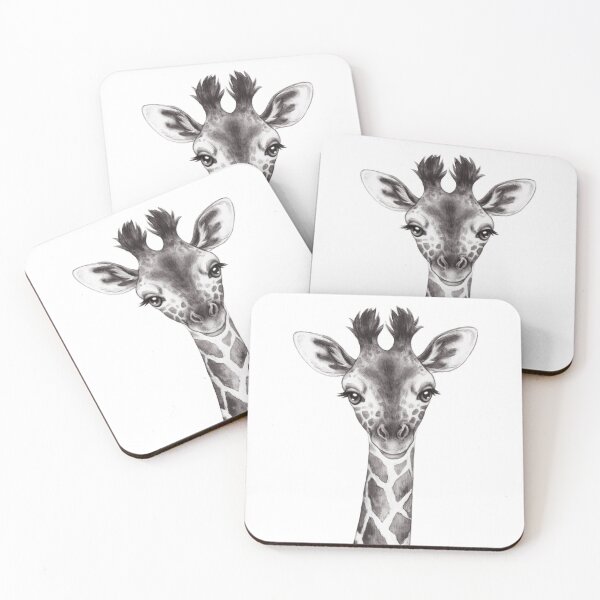 Item preview, Baby Giraffe - Black & White designed and sold by lanakat.