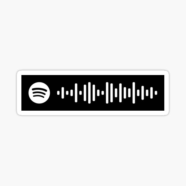 Mood Swings - Pop Smoke - Spotify Scan Sticker Black Sticker