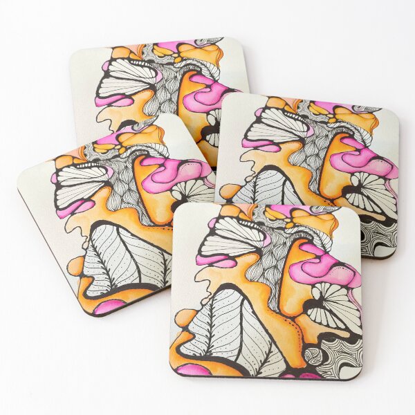 Item preview, Neuro Zentangle Pink/Orange designed and sold by ltcsig.
