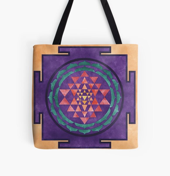 Sri Yantra 02 All Over Print Tote Bag