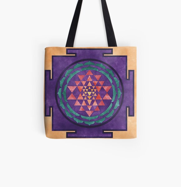 Sri Yantra 02 All Over Print Tote Bag