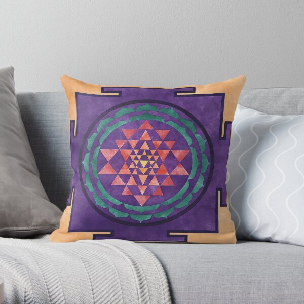 Sri Yantra 02 Throw Pillow