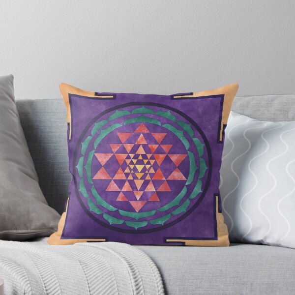 Sri Yantra 02 Throw Pillow