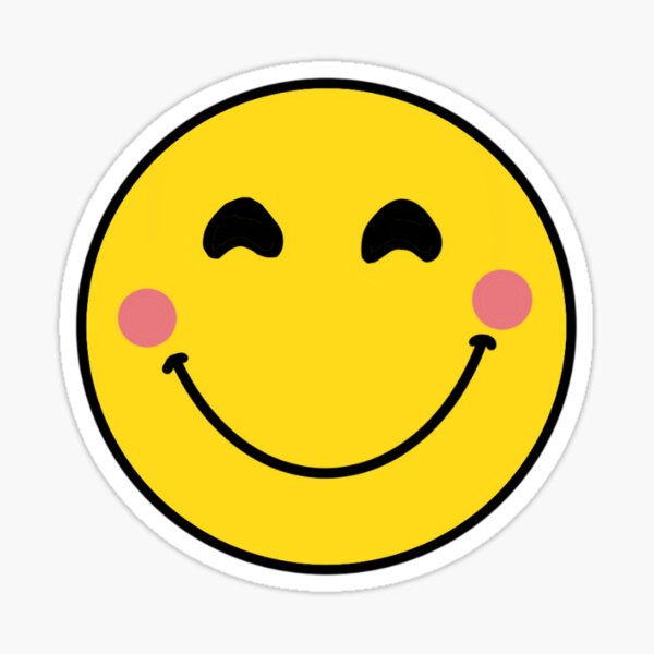 Blushy Smiley Face Sticker for Sale by artbykaylaa