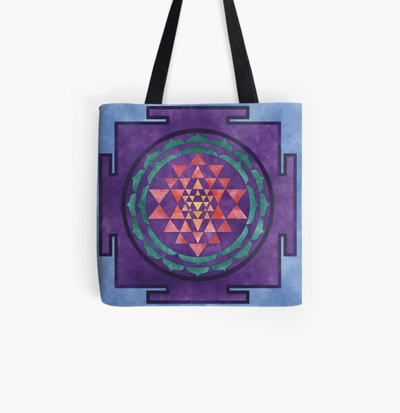 Sri Yantra 01 All Over Print Tote Bag