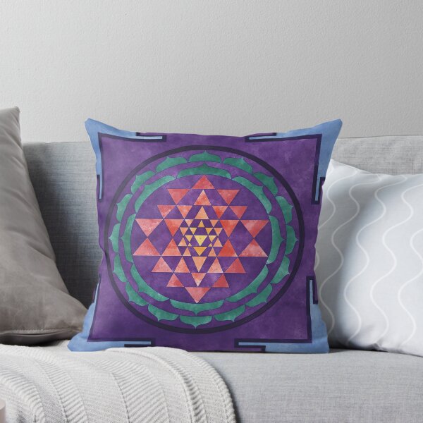 Sri Yantra 01 Throw Pillow