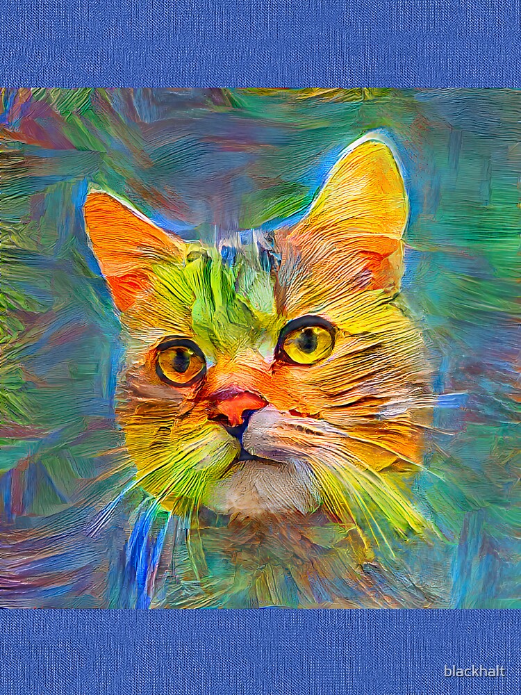 Abstract cat digital painting by blackhalt