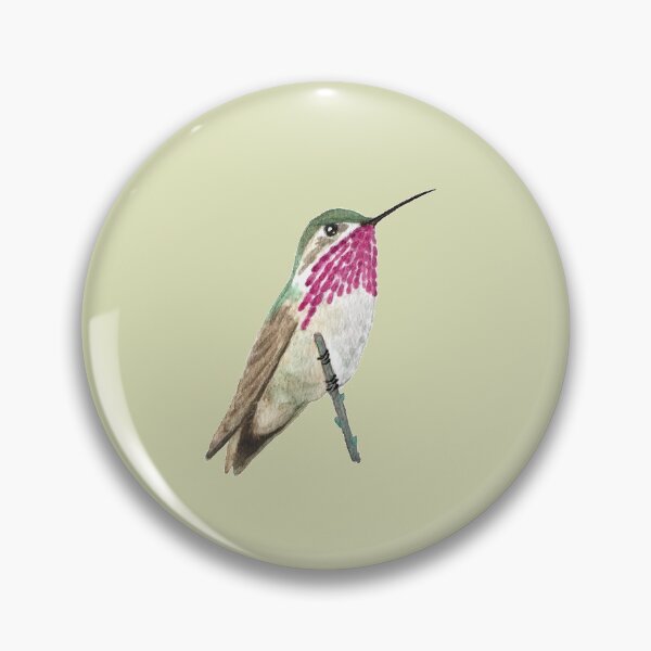Item preview, Calliope Hummingbird on Warm Green Background designed and sold by Christiane Dobbins.